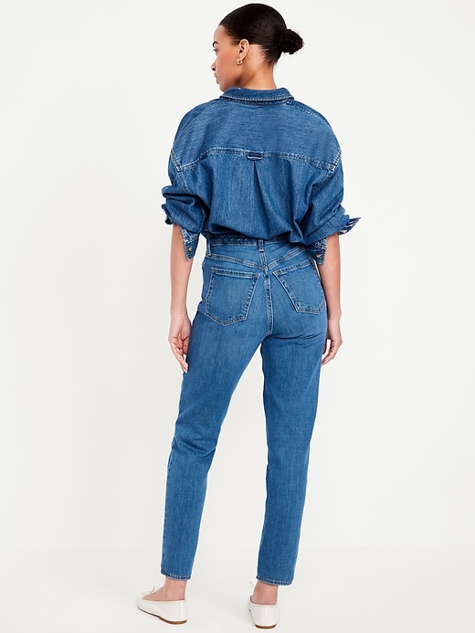 Image number 4 showing, High-Waisted OG Straight Braided Ankle Jeans