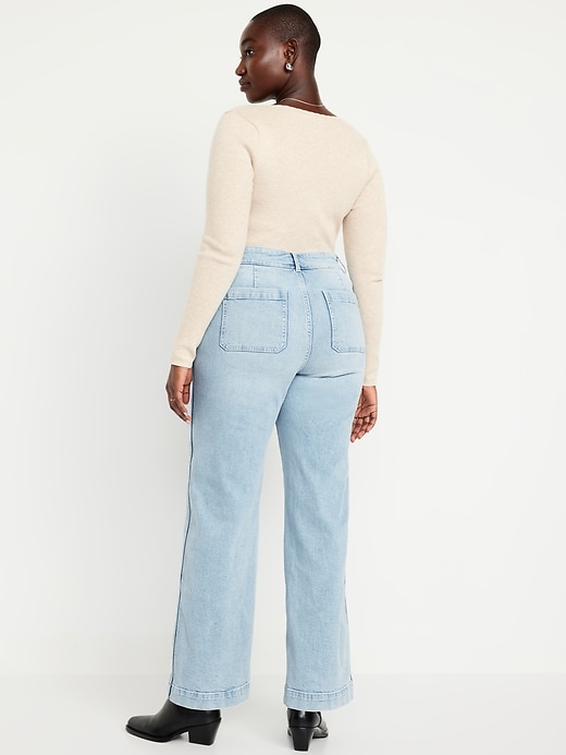 Image number 5 showing, Extra High-Waisted Sky-Hi Mariner Wide-Leg Jeans