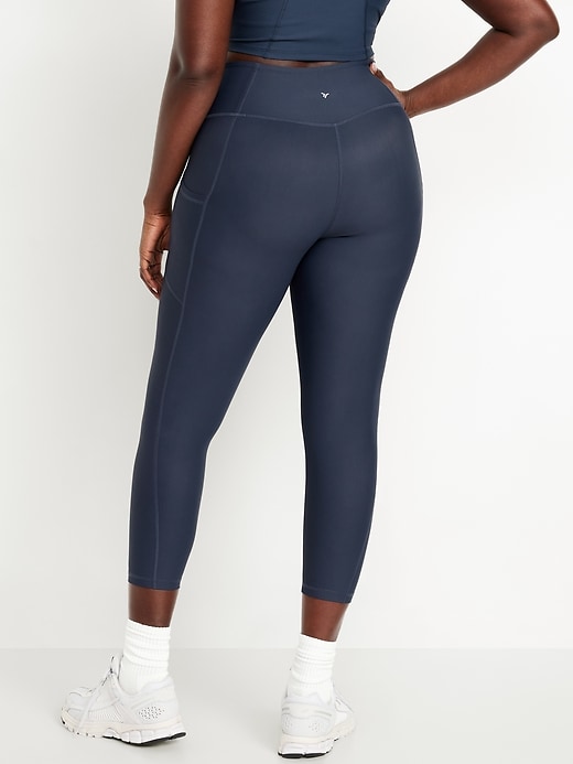 Image number 5 showing, High-Waisted PowerSoft Side-Pocket Crop Leggings