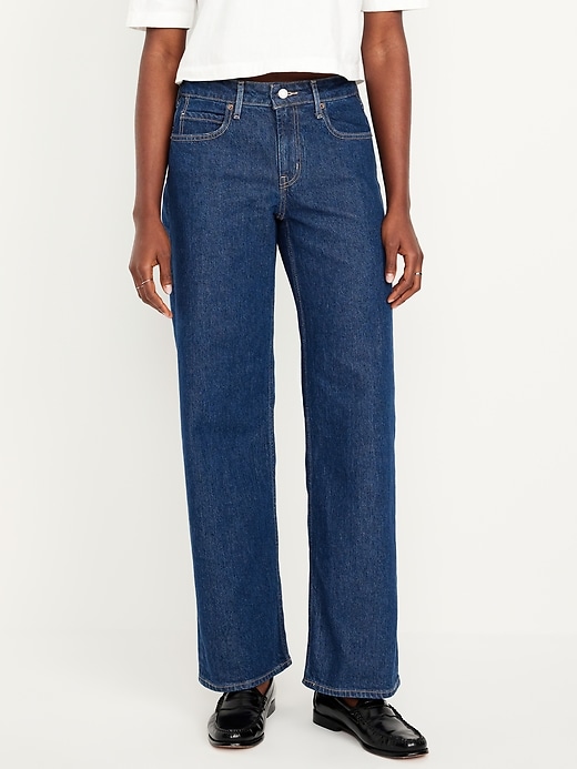 Image number 7 showing, Mid-Rise Wide-Leg Jeans