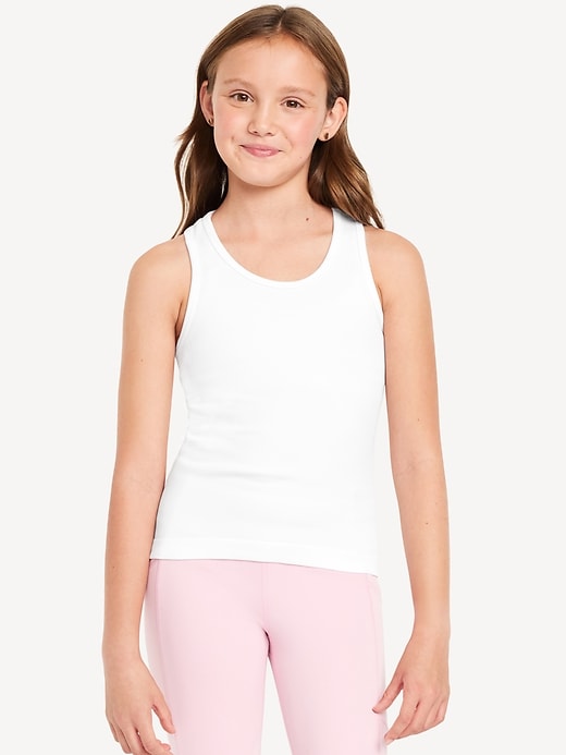 View large product image 1 of 4. Seamless Fitted Performance Tank Top for Girls