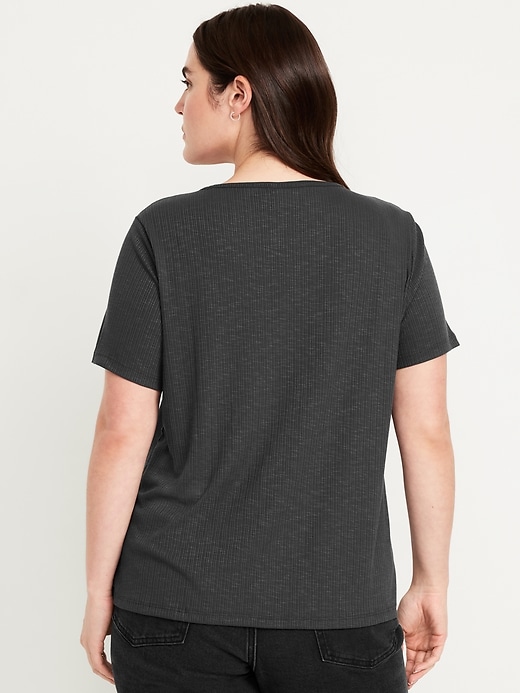 Image number 6 showing, Luxe Ribbed Slub-Knit T-Shirt