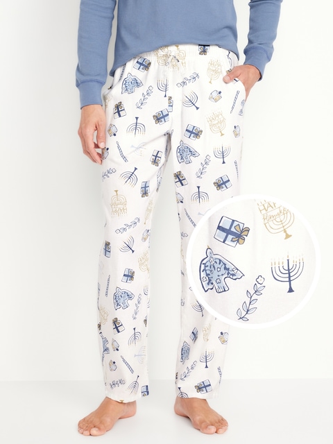 Flannel Pajama Pants for Men - Hanukkah (Match The Fam)