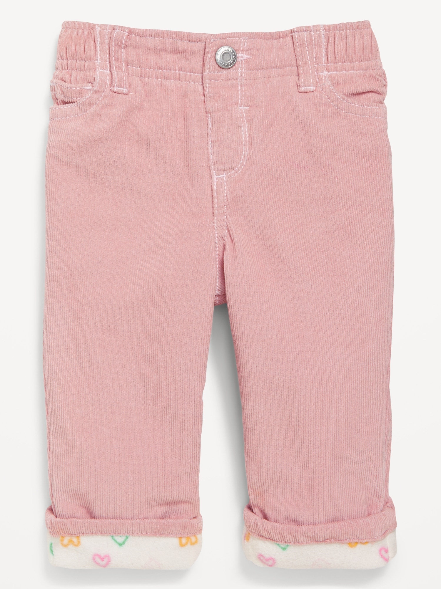 Pantalon ample en velours côtelé à doublure douillette pour bébé