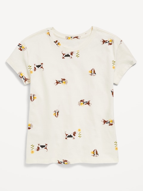 Softest Short-Sleeve Printed T-Shirt for Girls