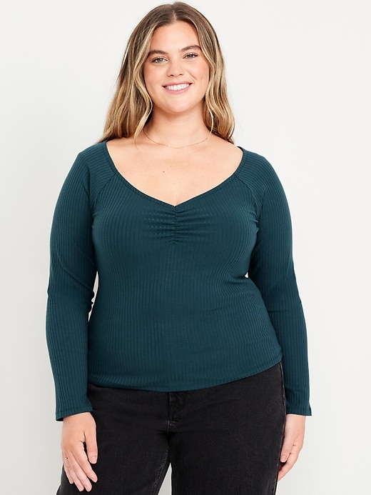 Image number 7 showing, Cinched Rib-Knit Top