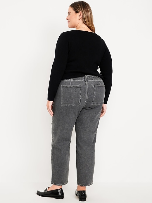 Image number 8 showing, Mid-Rise Boyfriend Loose Utility Jeans