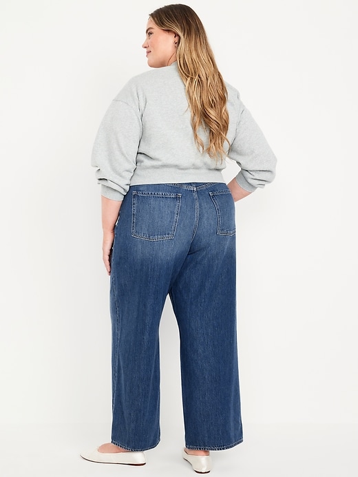 Image number 7 showing, High-Waisted Baggy Wide-Leg Jeans