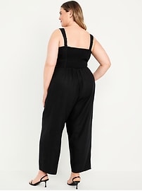 Button-Front Cami Jumpsuit