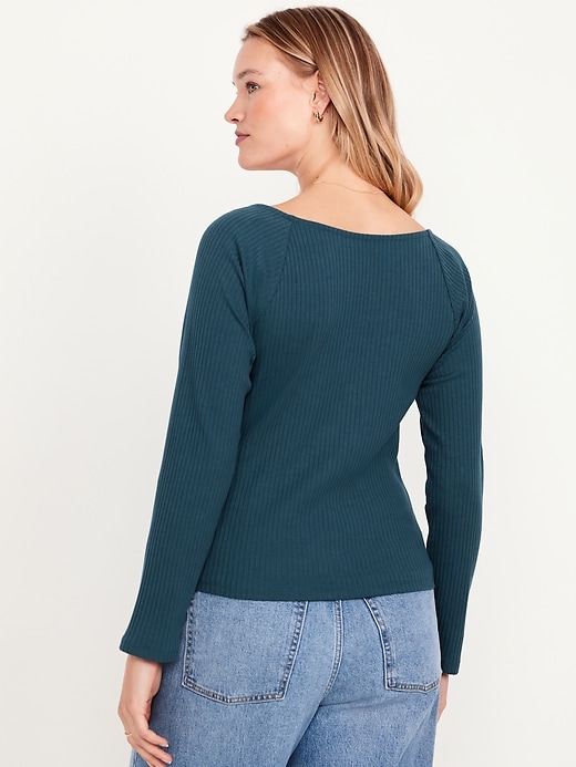 Image number 6 showing, Cinched Rib-Knit Top