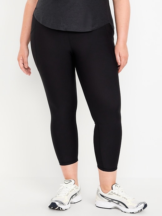 Image number 6 showing, High-Waisted PowerSoft Side-Pocket Crop Leggings