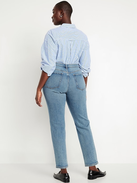 L'image numéro 5 présente Jean OG droit profilé à taille haute longueur cheville pour Femme