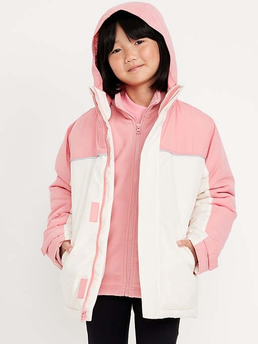 Voir une image plus grande du produit 1 de 5. Manteau d’hiver 2-en-1 hydrorésistant pour fille