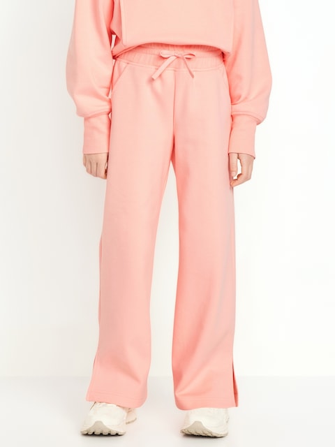 Dynamic Fleece High-Waisted Wide-Leg Pants for Girls