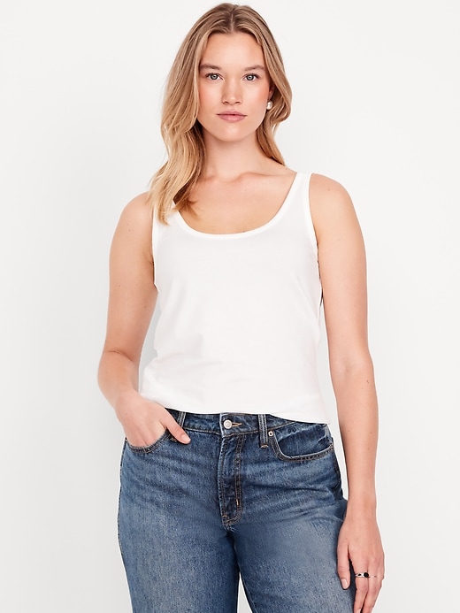 Image number 5 showing, First-Layer Scoop-Neck Tank Top