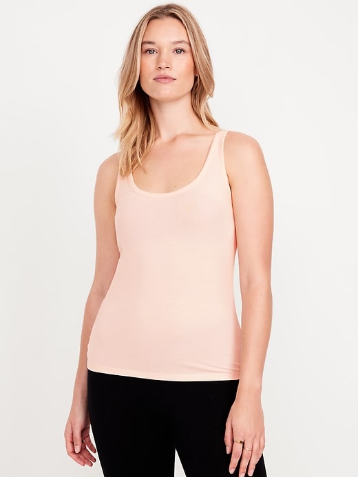 Image number 5 showing, First-Layer Scoop-Neck Tank Top