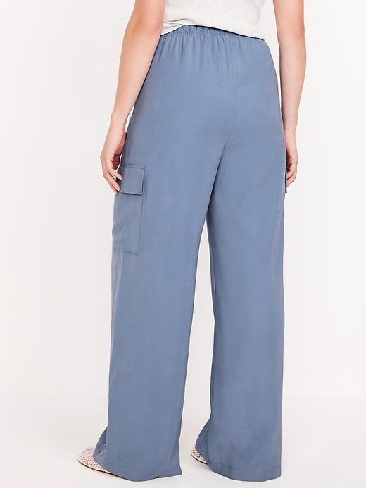 Image number 6 showing, Extra High-Waisted Drapey Cargo Super Wide-Leg Pants