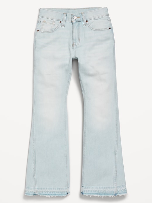 Image number 4 showing, High-Waisted Baggy Frayed-Hem Flare-Leg Jeans for Girls