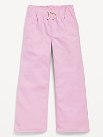 View large product image 4 of 5. High-Waisted Baggy Wide-Leg Pull-On Jeans for Girls