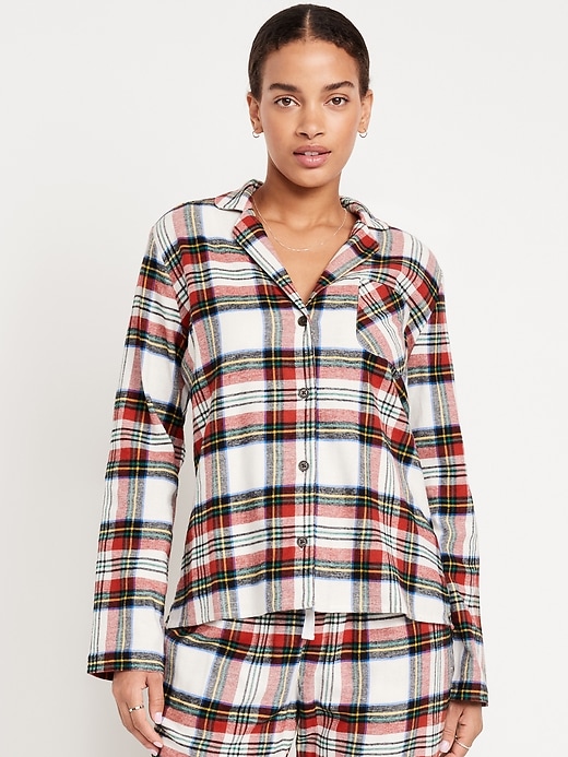 Image number 1 showing, Flannel Pajama Shirt