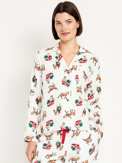 Image number 1 showing, Flannel Pajama Top