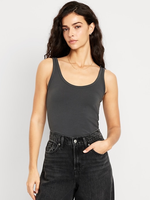 Image number 1 showing, First-Layer Scoop-Neck Tank Top