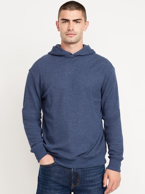 Waffle Pullover Hoodie - In The Navy