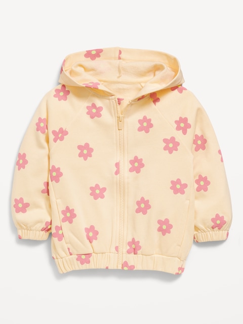 Veste à glissière à motif pour toute-petite fille