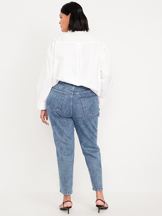 Image number 6 showing, High-Waisted OG Straight Rhinestone-Embellished Ankle Jeans