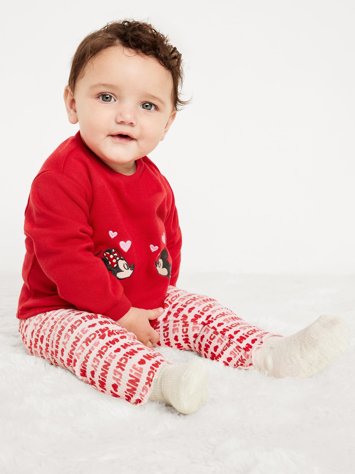 Ensemble chandail en coton ouaté et legging Minnie et Mickey Mouse de Disney© pour bébé