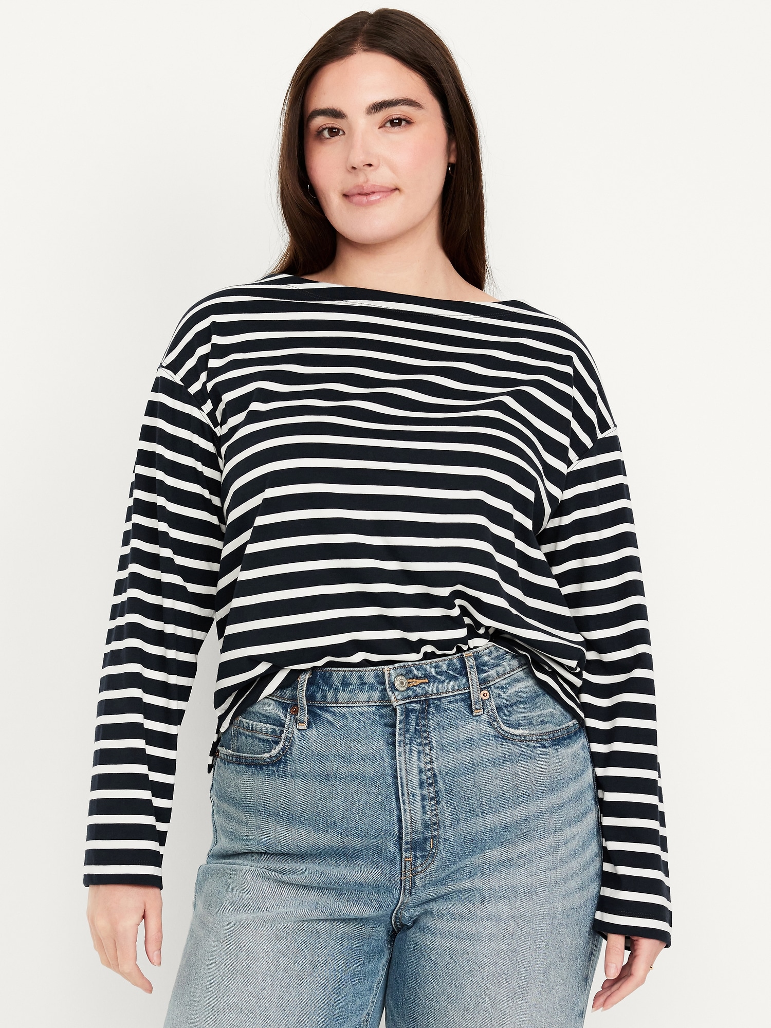 Long-Sleeve Mariner Loose T-Shirt