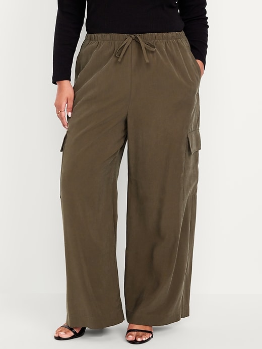 Image number 7 showing, Drapey Cargo Super Wide-Leg Pants