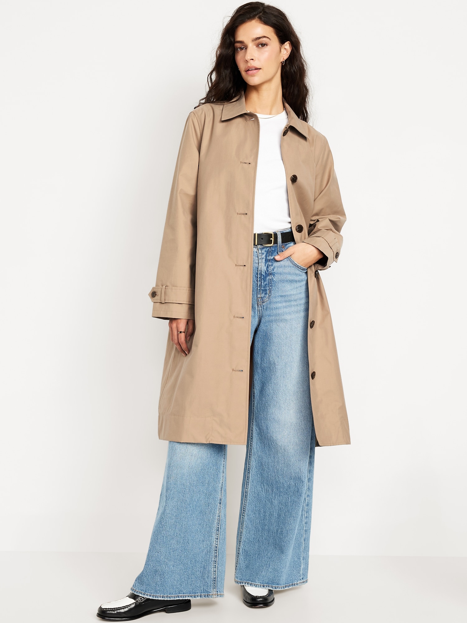 Oversized Water-Resistant Mac Coat