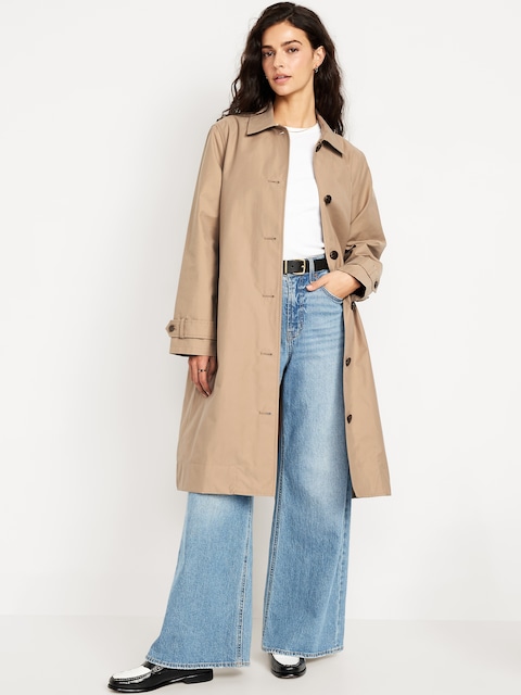 Oversized Water-Resistant Mac Coat