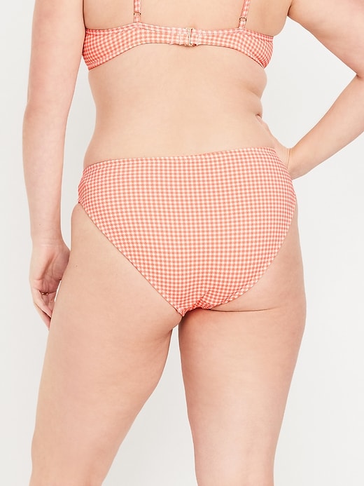 Image number 6 showing, Mid-Rise Textured Bikini Swim Bottoms