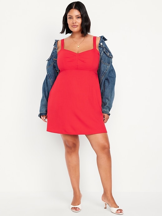 Image number 6 showing, Fit &amp; Flare Crepe Mini Dress