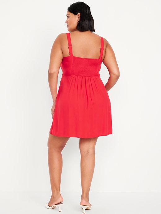 Image number 7 showing, Fit &amp; Flare Crepe Mini Dress