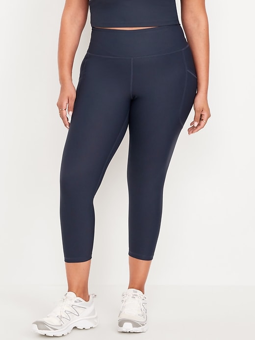 Image number 6 showing, High-Waisted PowerSoft Side-Pocket Crop Leggings