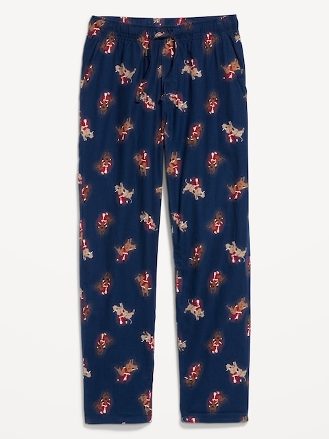 Flannel Pajama Pants for Men - Blue