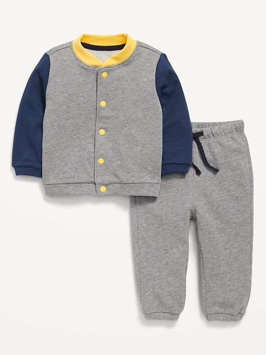 View large product image 2 of 2. French Terry Bomber Jacket and Sweatpants Set for Baby