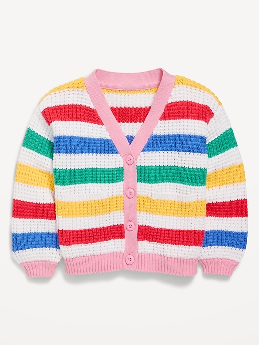 View large product image 1 of 1. Printed Button-Front Cardigan Sweater for Toddler & Baby