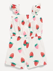 Image number 1 showing, Printed Sleeveless Romper for Toddler Girls