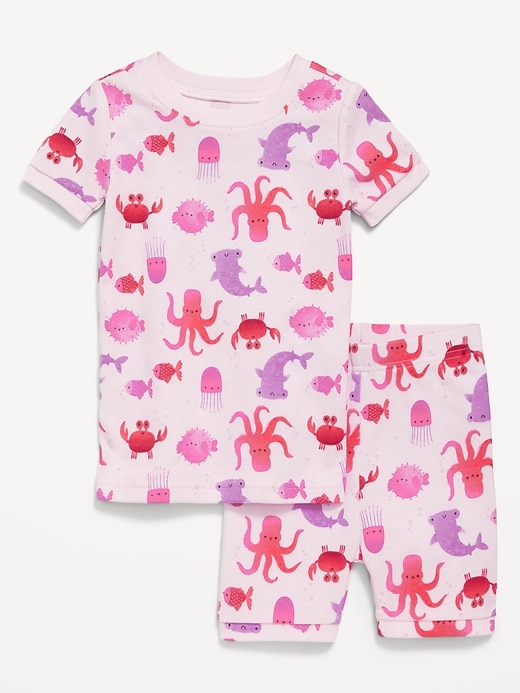 View large product image 1 of 1. Printed Snug-Fit Pajama Set for Toddler & Baby