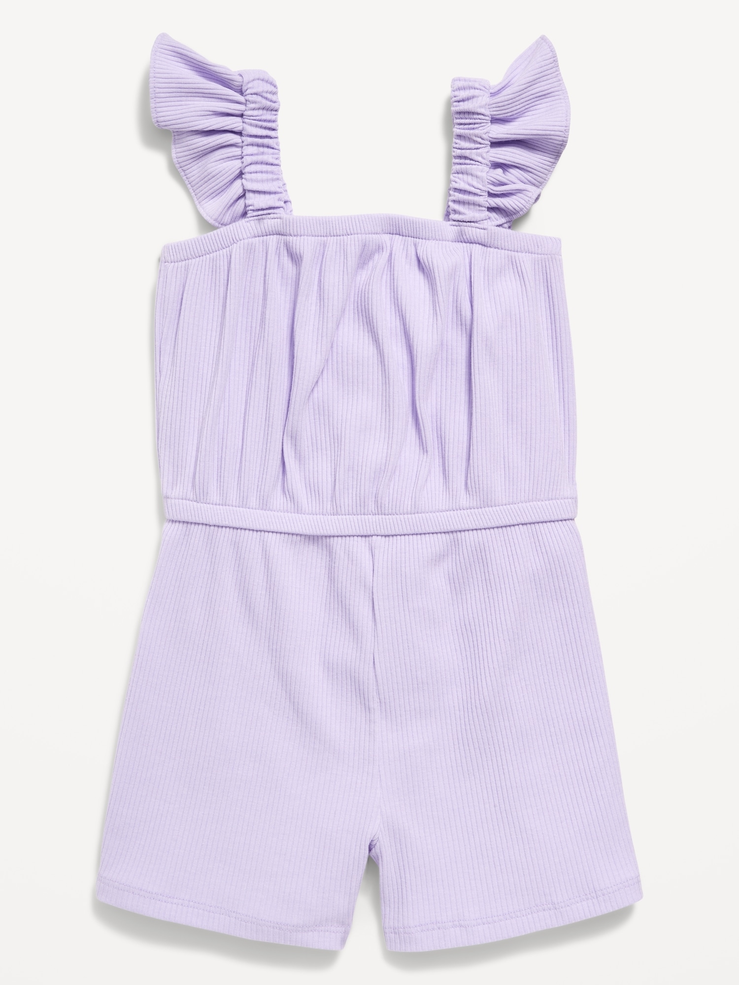 Sleeveless Ribbed Romper for Toddler Girls