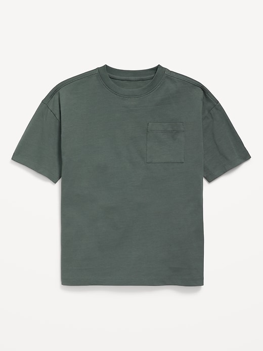 View large product image 2 of 3. Oversized Short-Sleeve Pocket T-Shirt for Boys