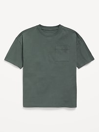 L'image numéro 2 présente T-shirt surdimensionné à manches courtes et à poche pour garçon