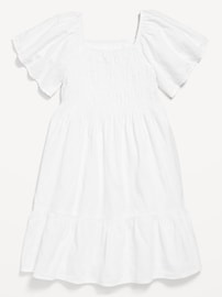 View large product image 3 of 3. Flutter-Sleeve Fit and Flare Dress for Girls