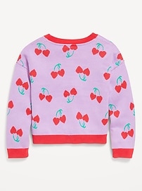 View large product image 3 of 4. Printed Button-Front Cardigan Sweater for Girls