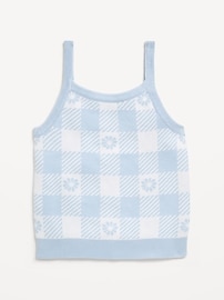 L'image numéro 2 présente Camisole en tricot côtelé à motif pour fille