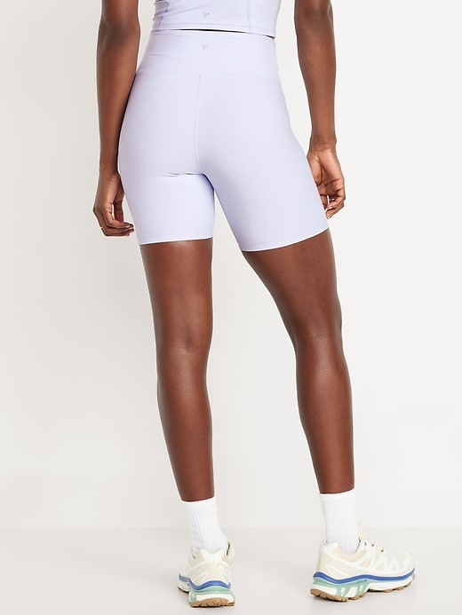 Image number 2 showing, High-Waisted PowerSoft Biker Shorts -- 6-inch inseam